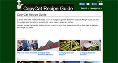 Desktop Screenshot of copycatrecipeguide.com